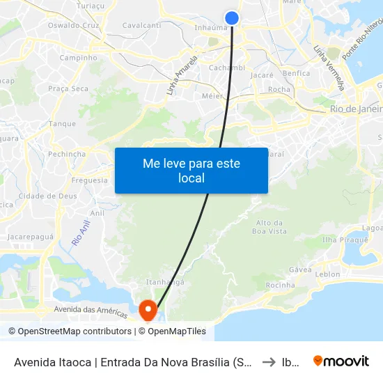 Avenida Itaoca | Entrada Da Nova Brasília (Sentido Itararé) to Ibmec map