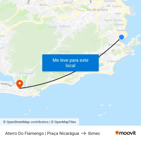 Aterro Do Flamengo | Praça Nicarágua to Ibmec map