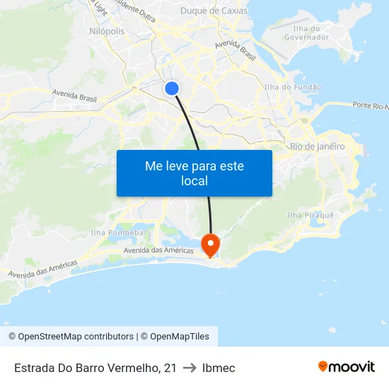 Estrada Do Barro Vermelho, 21 to Ibmec map