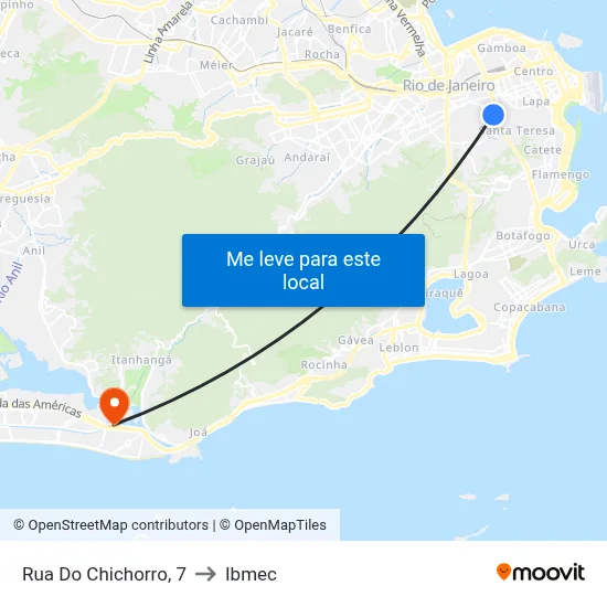 Rua Do Chichorro, 7 to Ibmec map