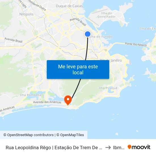 Rua Leopoldina Rêgo | Estação De Trem De Olaria to Ibmec map