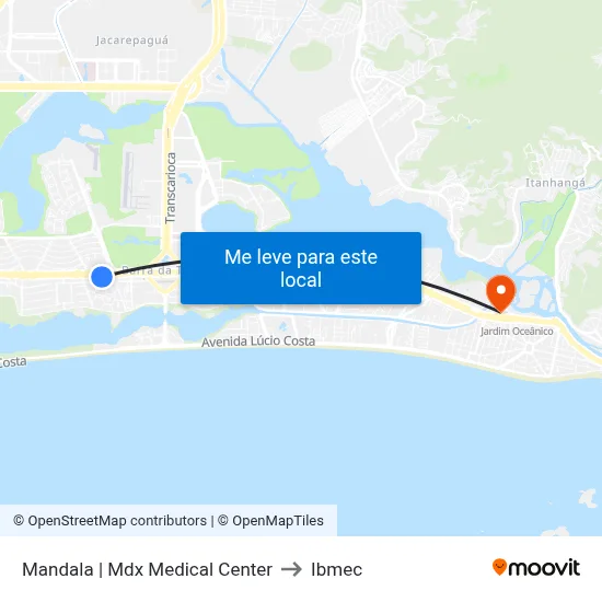 Mandala | Mdx Medical Center to Ibmec map
