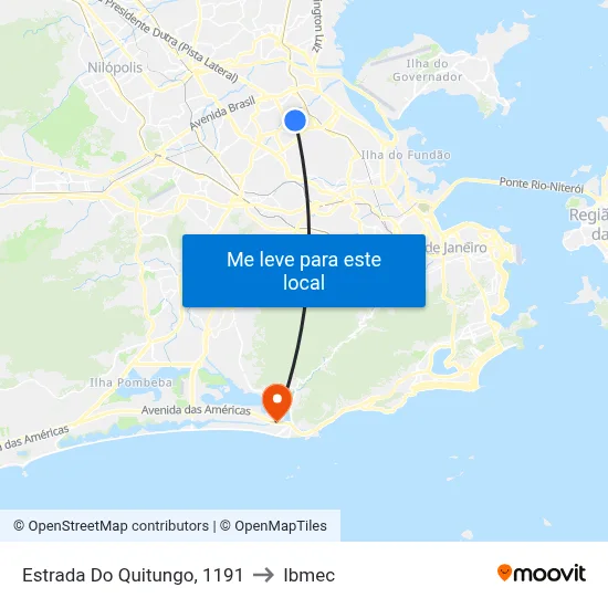 Estrada Do Quitungo, 1191 to Ibmec map