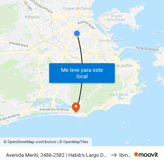 Avenida Merití, 2486-2582 | Habib's Largo Do Bicão to Ibmec map