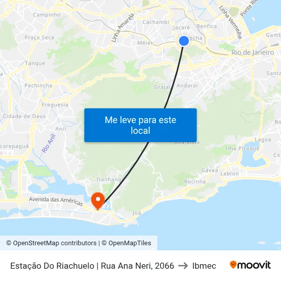 Estação Do Riachuelo | Rua Ana Neri, 2066 to Ibmec map