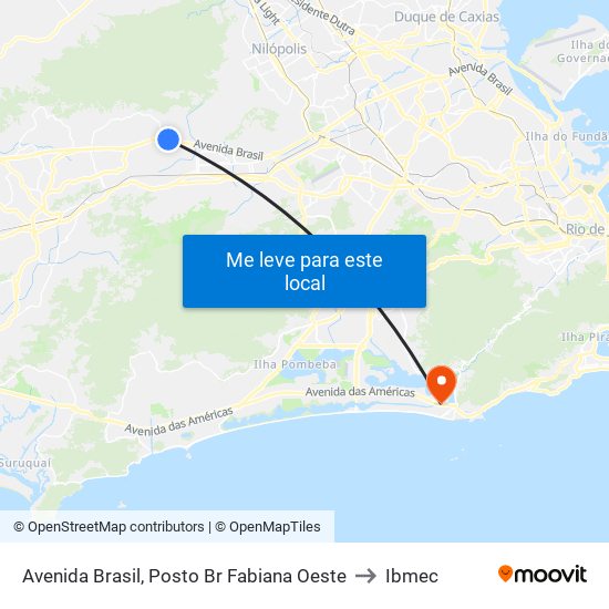 Avenida Brasil, Posto Br Fabiana Oeste to Ibmec map