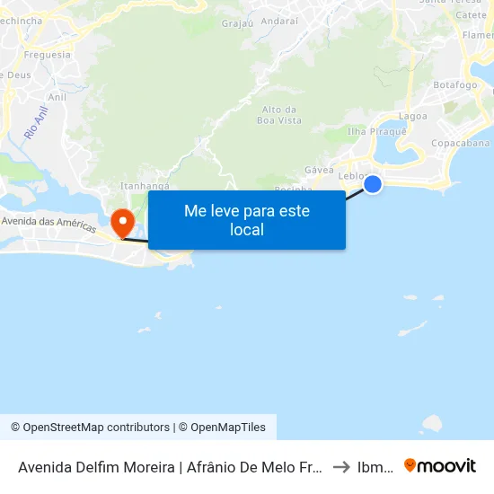 Avenida Delfim Moreira | Afrânio De Melo Franco to Ibmec map