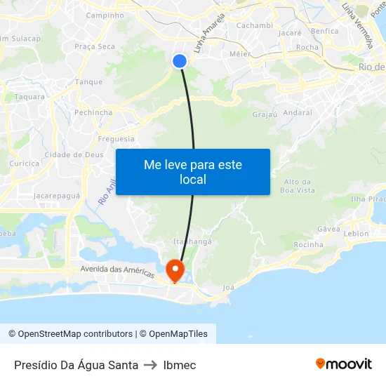 Presídio Da Água Santa to Ibmec map