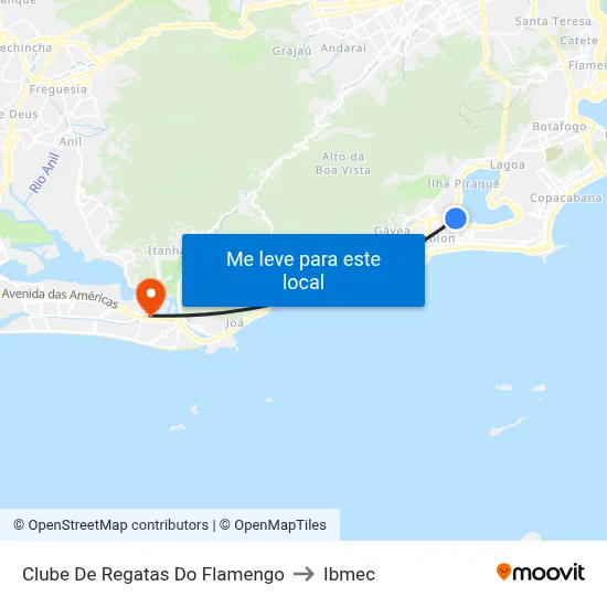 Clube De Regatas Do Flamengo to Ibmec map