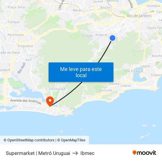 Supermarket | Metrô Uruguai to Ibmec map