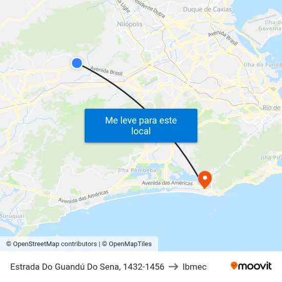 Estrada Do Guandú Do Sena, 1432-1456 to Ibmec map