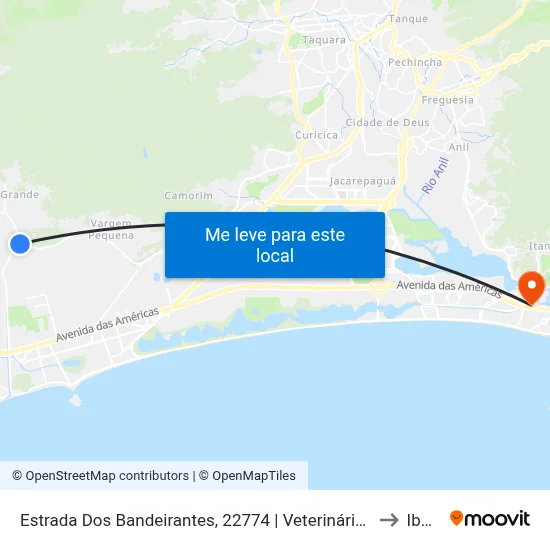 Estrada Dos Bandeirantes, 22774 | Veterinária Vargem Grande to Ibmec map