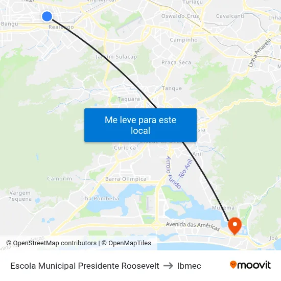 Escola Municipal Presidente Roosevelt to Ibmec map