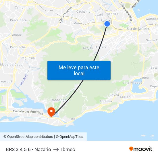 BRS 3 4 5 6 - Nazário to Ibmec map