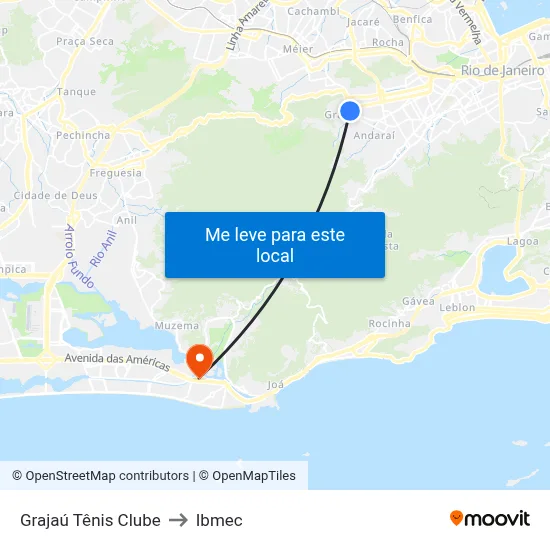Grajaú Tênis Clube to Ibmec map