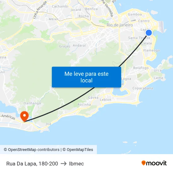 Rua Da Lapa, 180-200 to Ibmec map