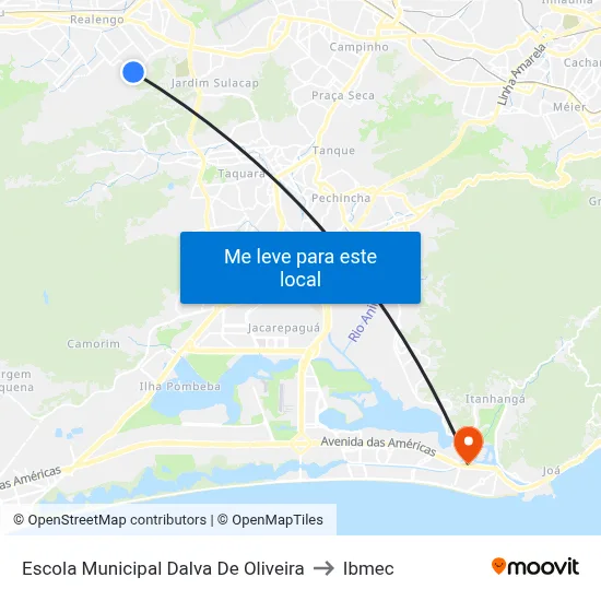 Escola Municipal Dalva De Oliveira to Ibmec map
