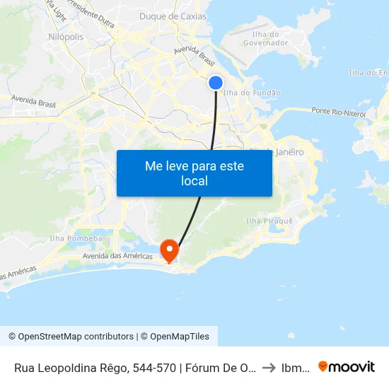 Rua Leopoldina Rêgo, 544-570 | Fórum De Olaria to Ibmec map