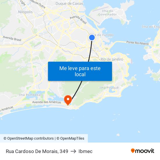 Rua Cardoso De Morais, 349 to Ibmec map