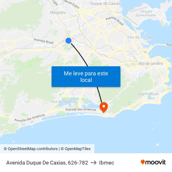 Avenida Duque De Caxias, 626-782 to Ibmec map