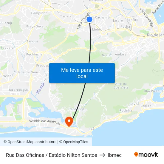 Rua Das Oficinas / Estádio Nilton Santos to Ibmec map