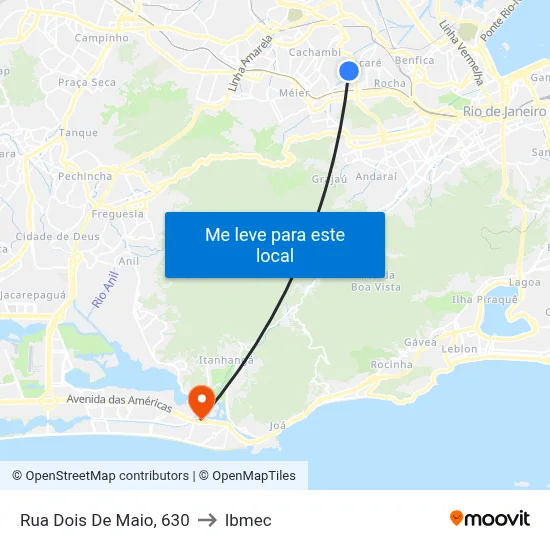 Rua Dois De Maio, 630 to Ibmec map