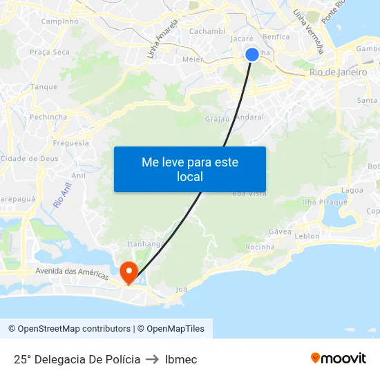 25° Delegacia De Polícia to Ibmec map