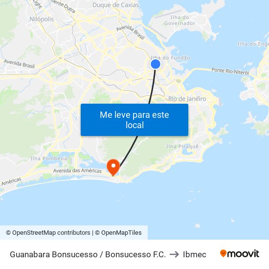 Guanabara Bonsucesso / Bonsucesso F.C. to Ibmec map