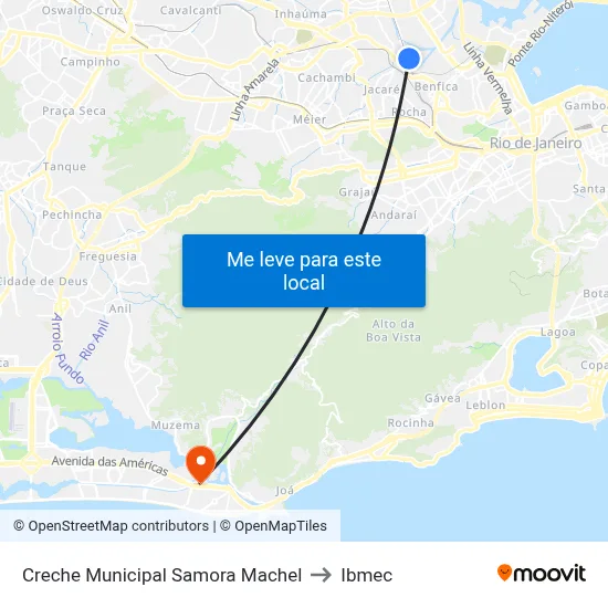 Creche Municipal Samora Machel to Ibmec map