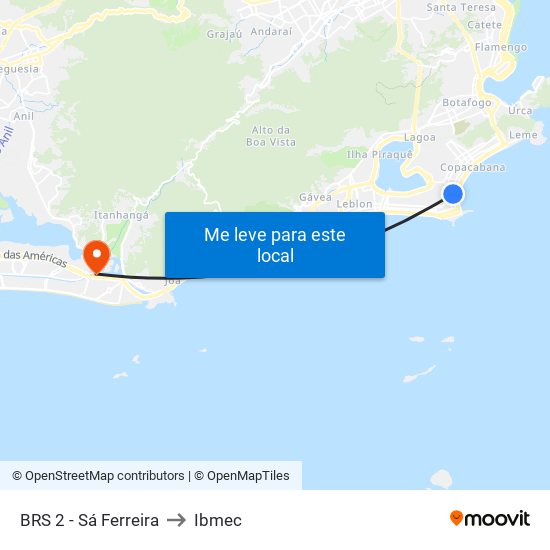 BRS 2 - Sá Ferreira to Ibmec map