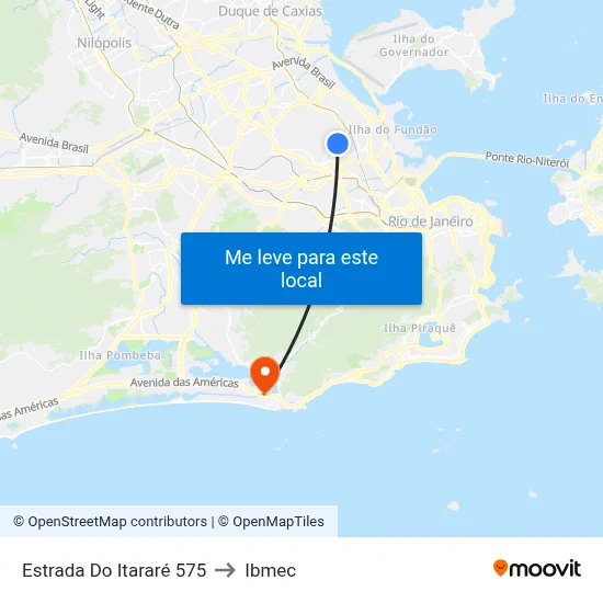 Estrada Do Itararé 575 to Ibmec map