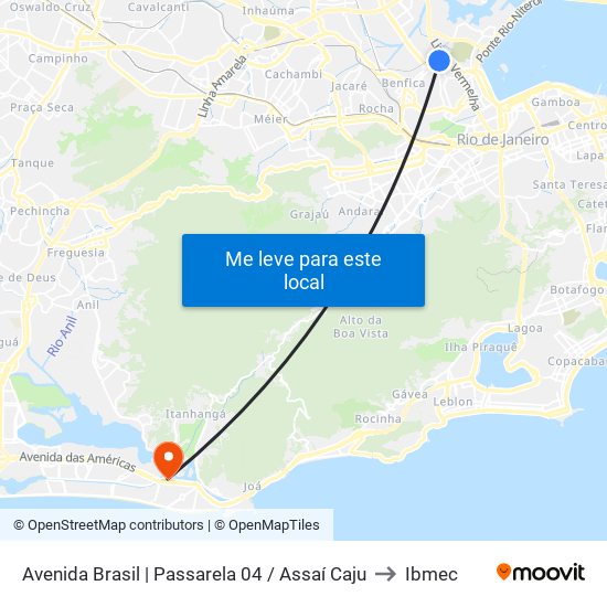 Avenida Brasil | Passarela 04 / Assaí Caju to Ibmec map