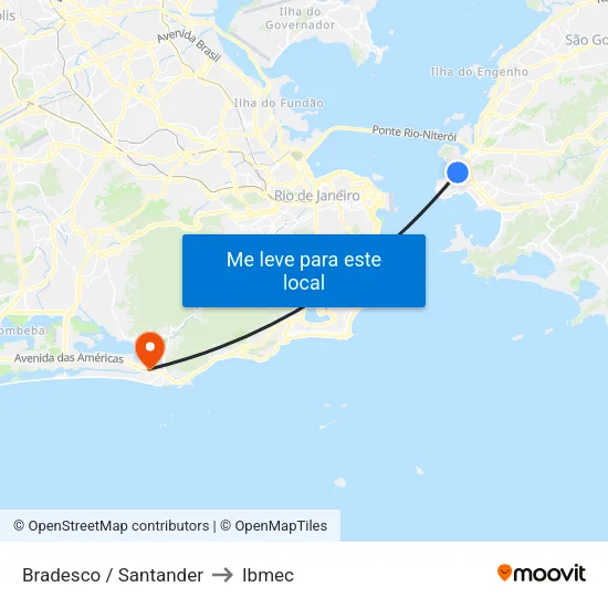 Bradesco / Santander to Ibmec map