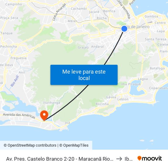 Av. Pres. Castelo Branco 2-20 - Maracanã Rio De Janeiro - Rj Brasil to Ibmec map