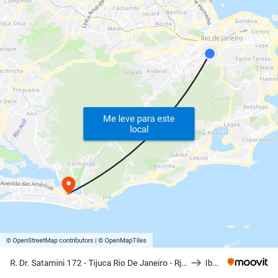 R. Dr. Satamini 172 - Tijuca Rio De Janeiro - Rj 20270-230 Brasil to Ibmec map