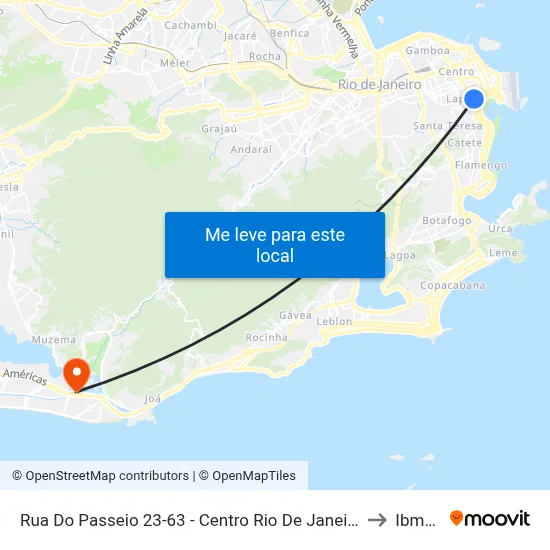 Rua Do Passeio 23-63 - Centro Rio De Janeiro to Ibmec map