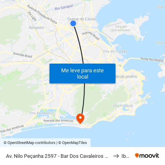 Av. Nilo Peçanha 2597 - Bar Dos Cavaleiros Duque De Caxias to Ibmec map