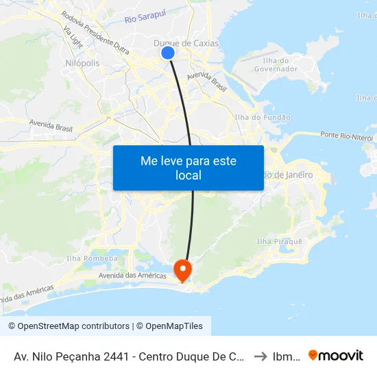 Av. Nilo Peçanha 2441 - Centro Duque De Caxias to Ibmec map