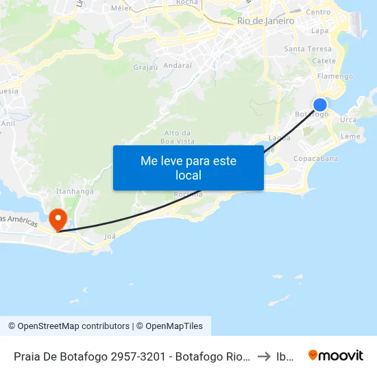 Praia De Botafogo 2957-3201 - Botafogo Rio De Janeiro to Ibmec map