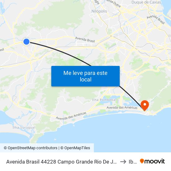Avenida Brasil 44228 Campo Grande Rio De Janeiro - Rio De Janeiro 23078 Brasil to Ibmec map