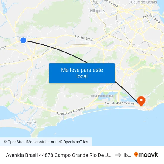 Avenida Brasil 44878 Campo Grande Rio De Janeiro - Rio De Janeiro 23078 Brasil to Ibmec map