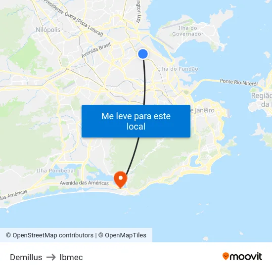 Demillus to Ibmec map