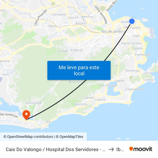 Cais Do Valongo / Hospital Dos Servidores - Entrada Lateral to Ibmec map