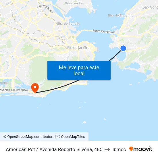 American Pet / Avenida Roberto Silveira, 485 to Ibmec map