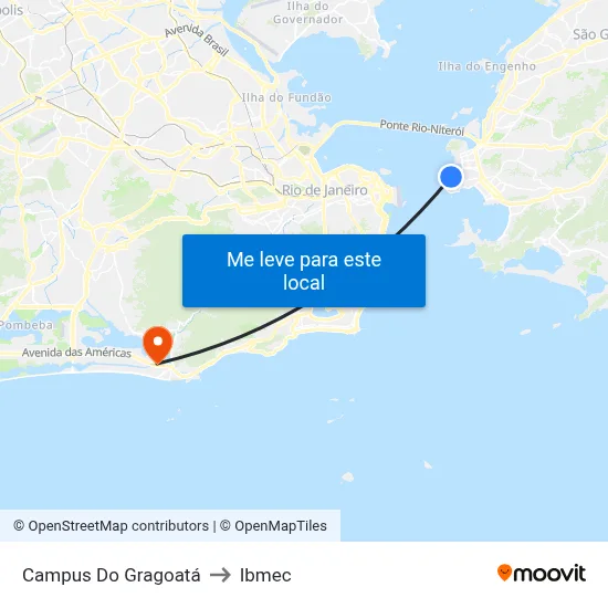 Campus Do Gragoatá to Ibmec map