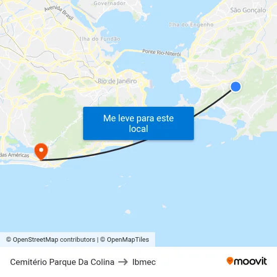 Cemitério Parque Da Colina to Ibmec map