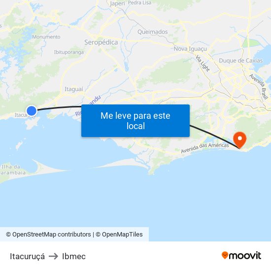 Itacuruçá to Ibmec map