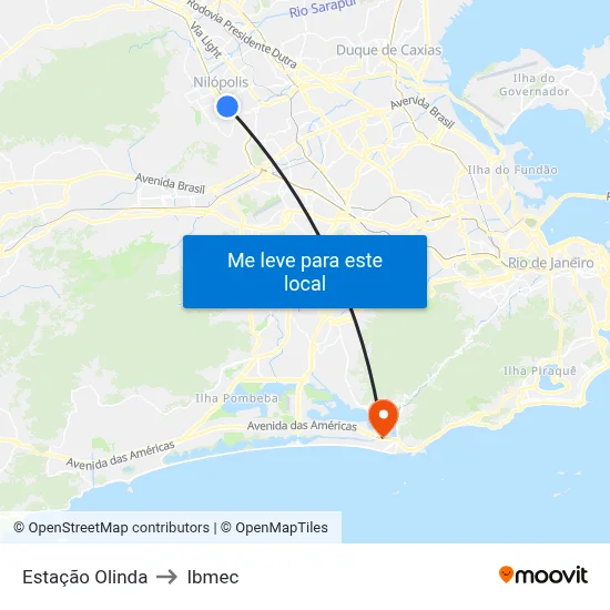 Estação Olinda to Ibmec map
