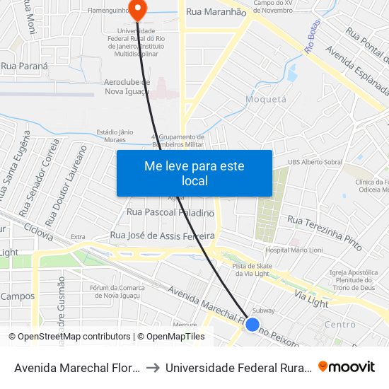 Avenida Marechal Floriano Peixoto | Galeria Veplan / Caracol to Universidade Federal Rural Do Rio De Janeiro, Instituto Multidisciplinar map