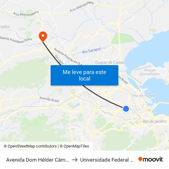 Avenida Dom Hélder Câmara | Catedral Mundial Da Fé (Sentido Norte Shopping) to Universidade Federal Rural Do Rio De Janeiro, Instituto Multidisciplinar map